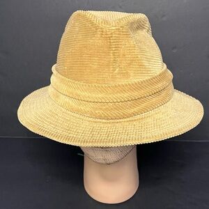 Vintage Jordache Tan Corduroy Fedora